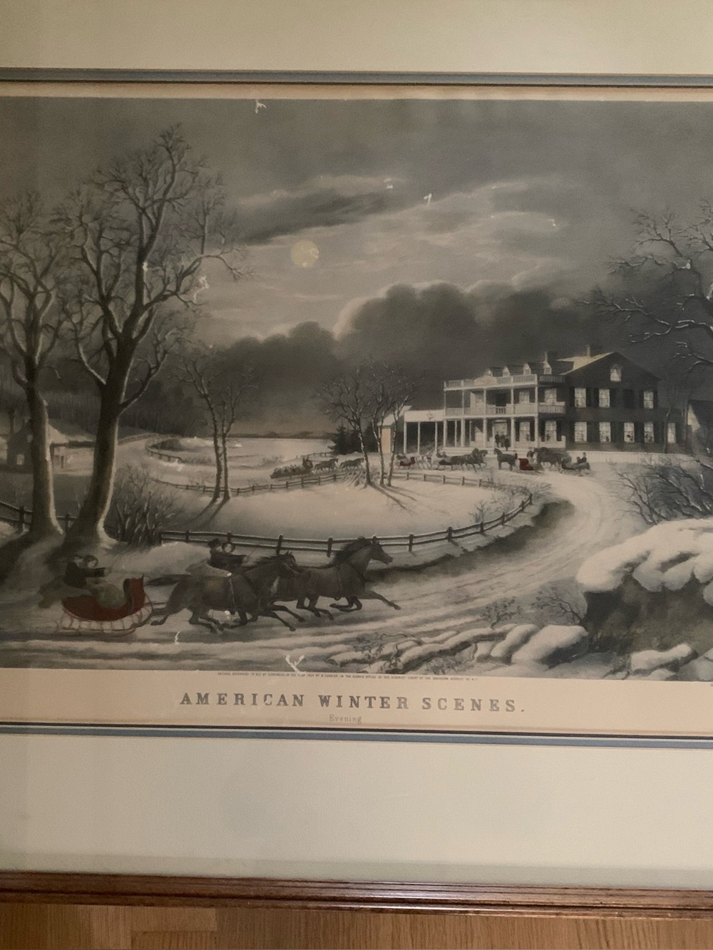 Currier & Ives “ American Winter Scenes-Evening